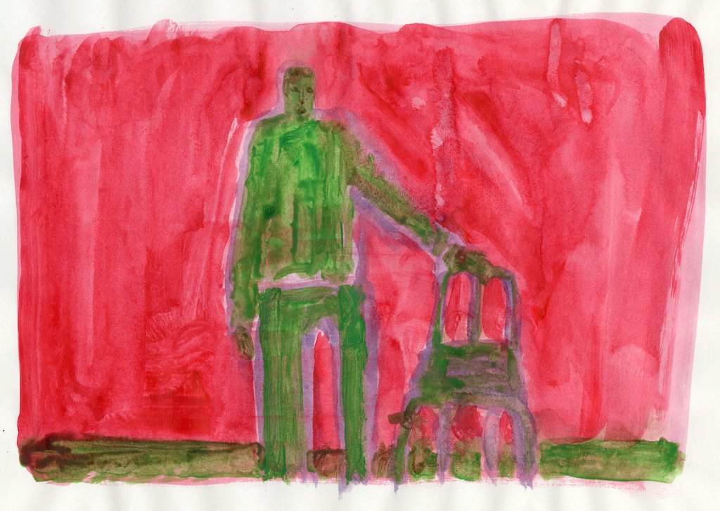 "Mann ved stol" (2023)